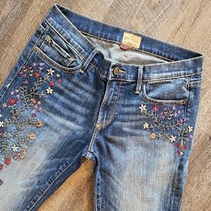 DRIFTWOOD Blue Embroidered Boot Cut Jeans